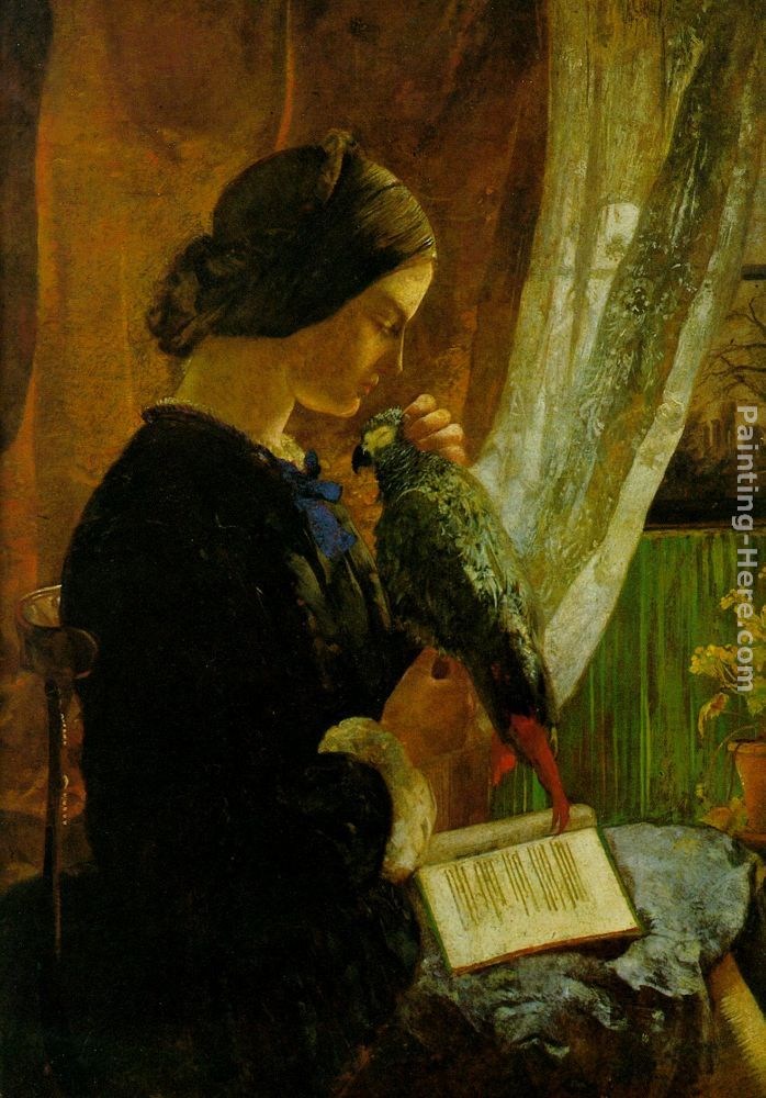 Walter Howell Deverell The Grey Parrot